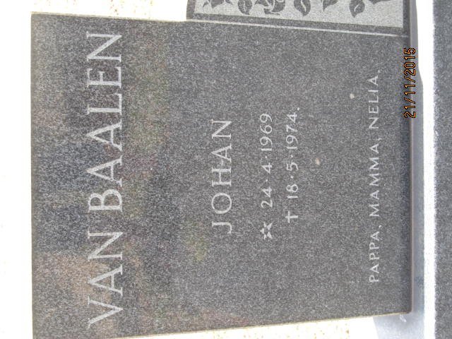 BAALEN Johan, van 1969-1974