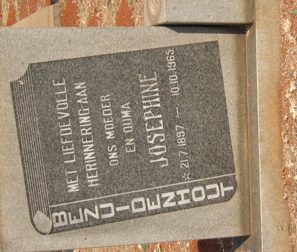 BEZUIDENHOUT Josephine 1897-1965