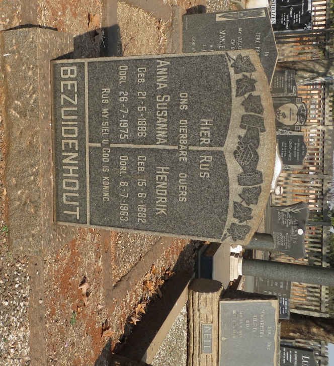 BEZUIDENHOUT Hendrik 1882-1963 &amp; Anna Susanna 1886-1975