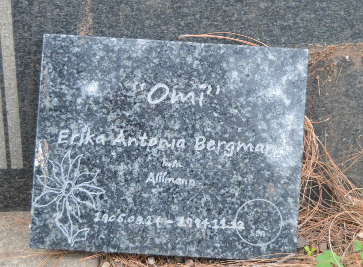 BERGMANN Erika Antonia nee ALLIMANN 1906-1994