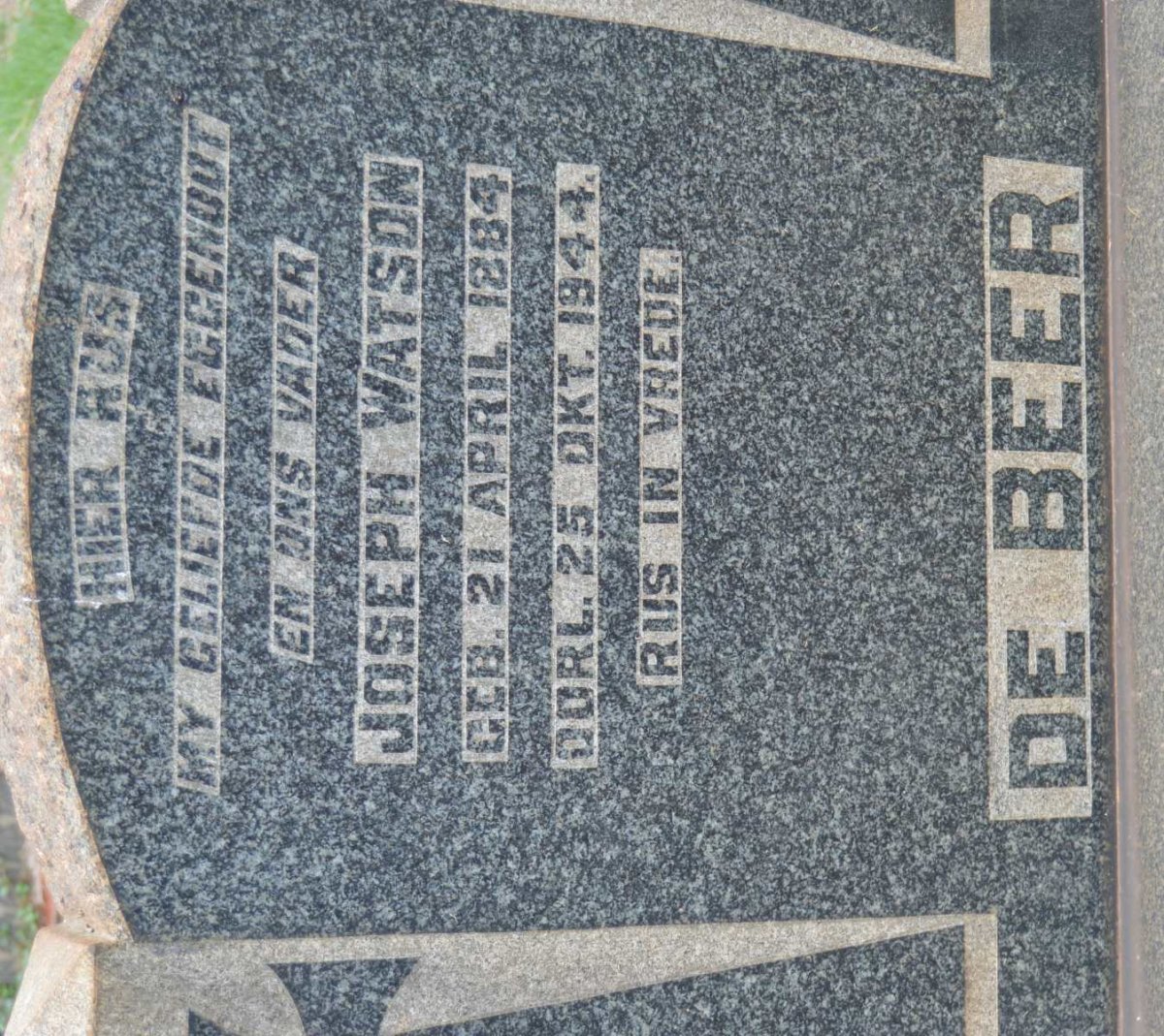 BEER Joseph Watson, de 1884-1944