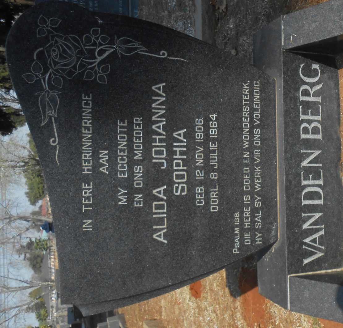 BERG Alida Johanna Sophia, van den 1906-1964