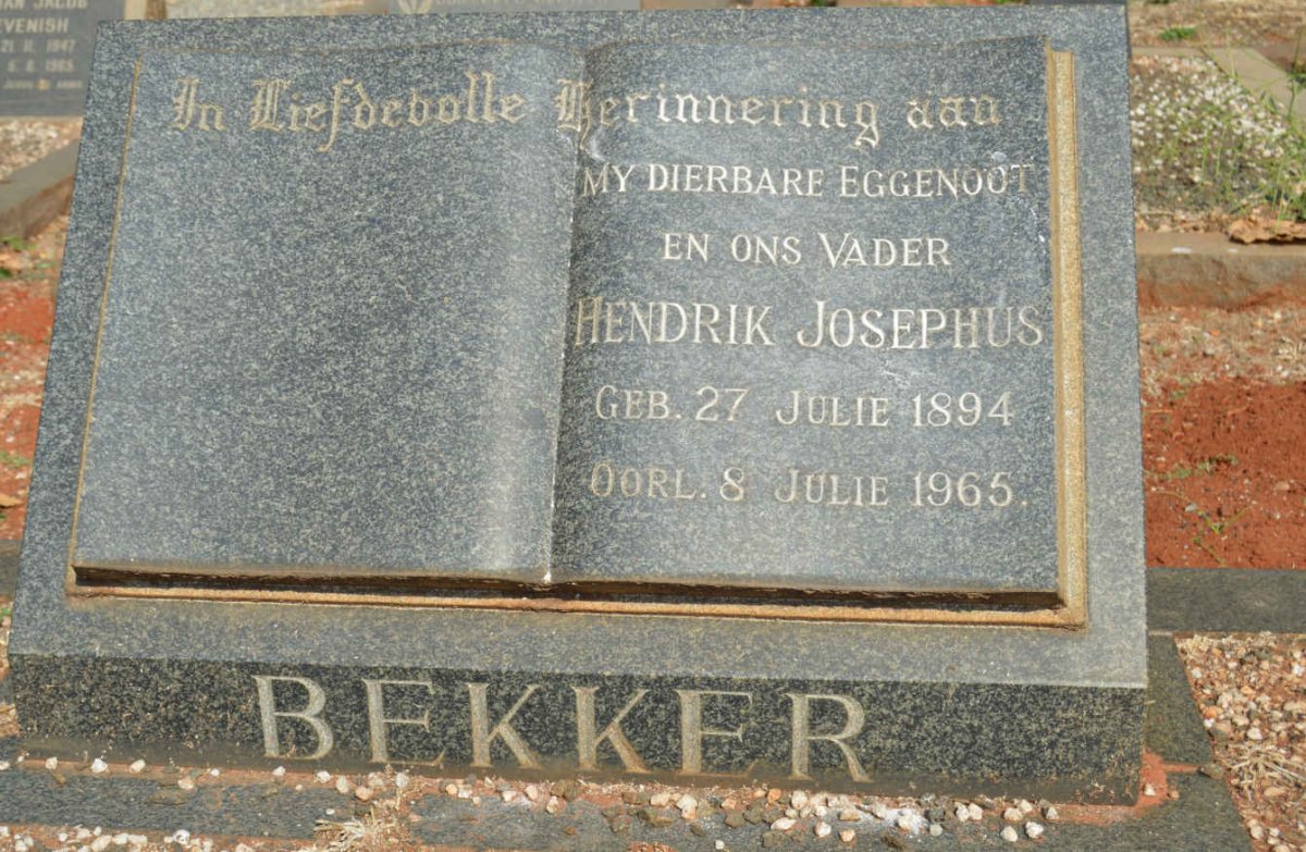 BEKKER Hendrik Josephus 1894-1965