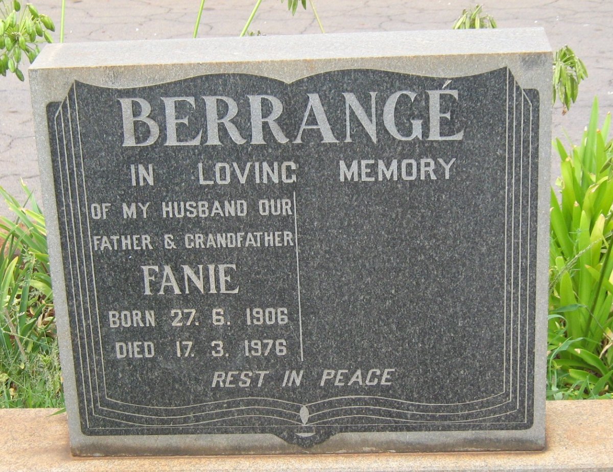 BERRANGÉ Fanie 1906-1976
