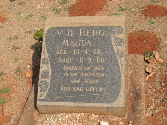 BERG Magda, v.d. 1959-1960