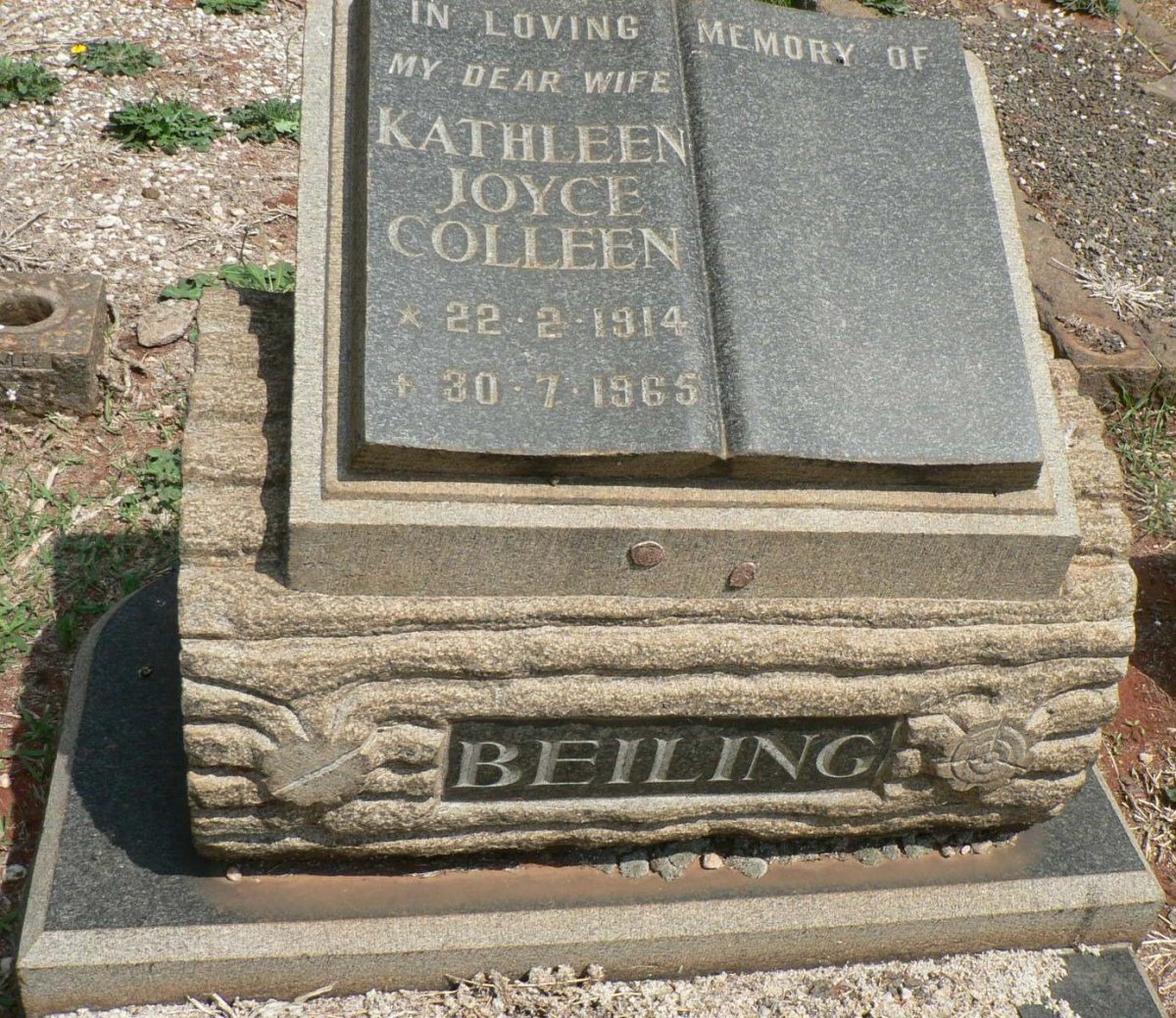 BEILING Kathleen Joyce Colleen 1914-1965