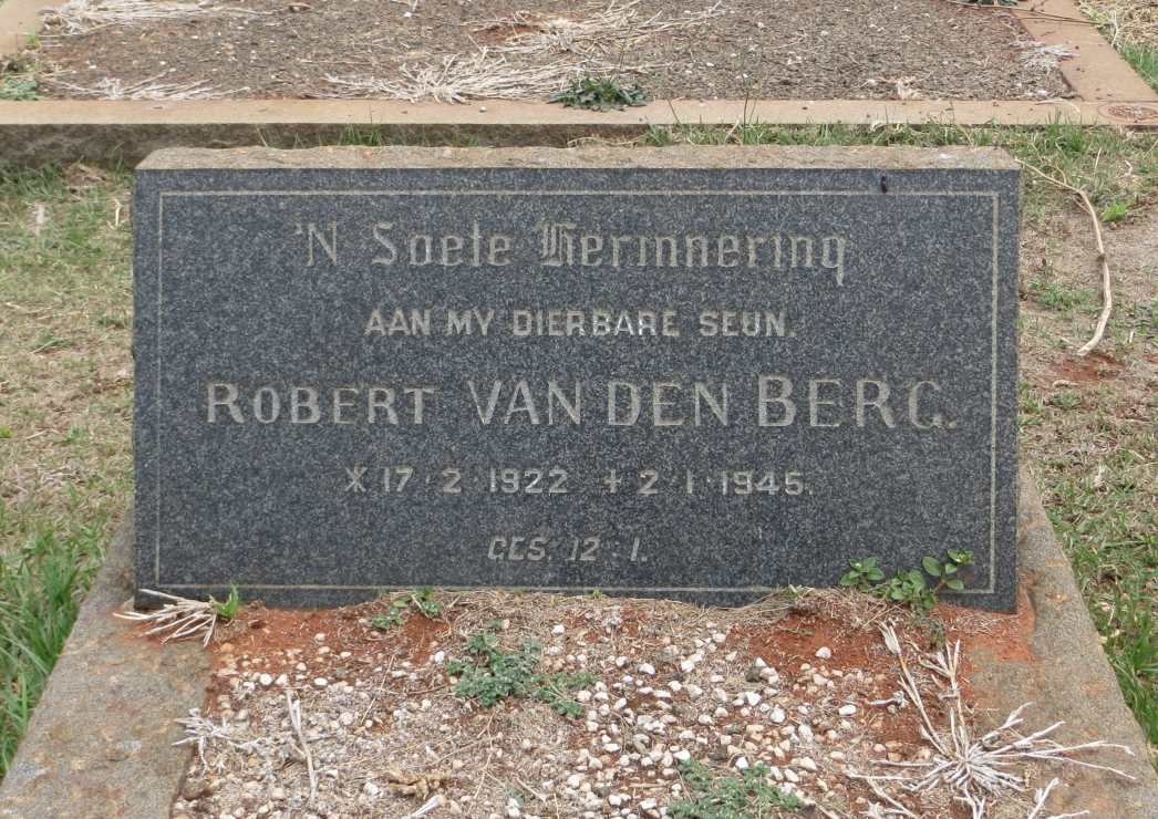 BERG Robert, van den 1922-1945