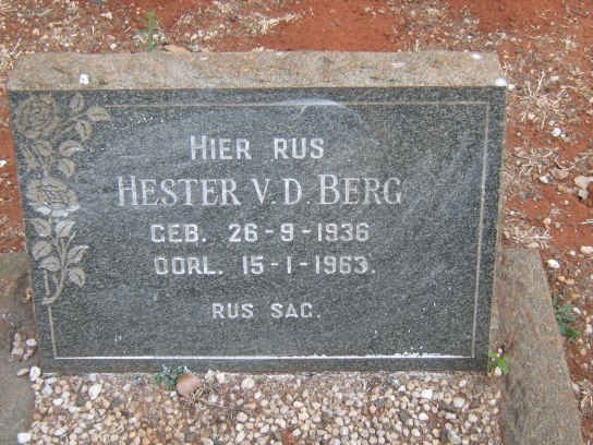 BERG Hester, v.d. 1936-1963