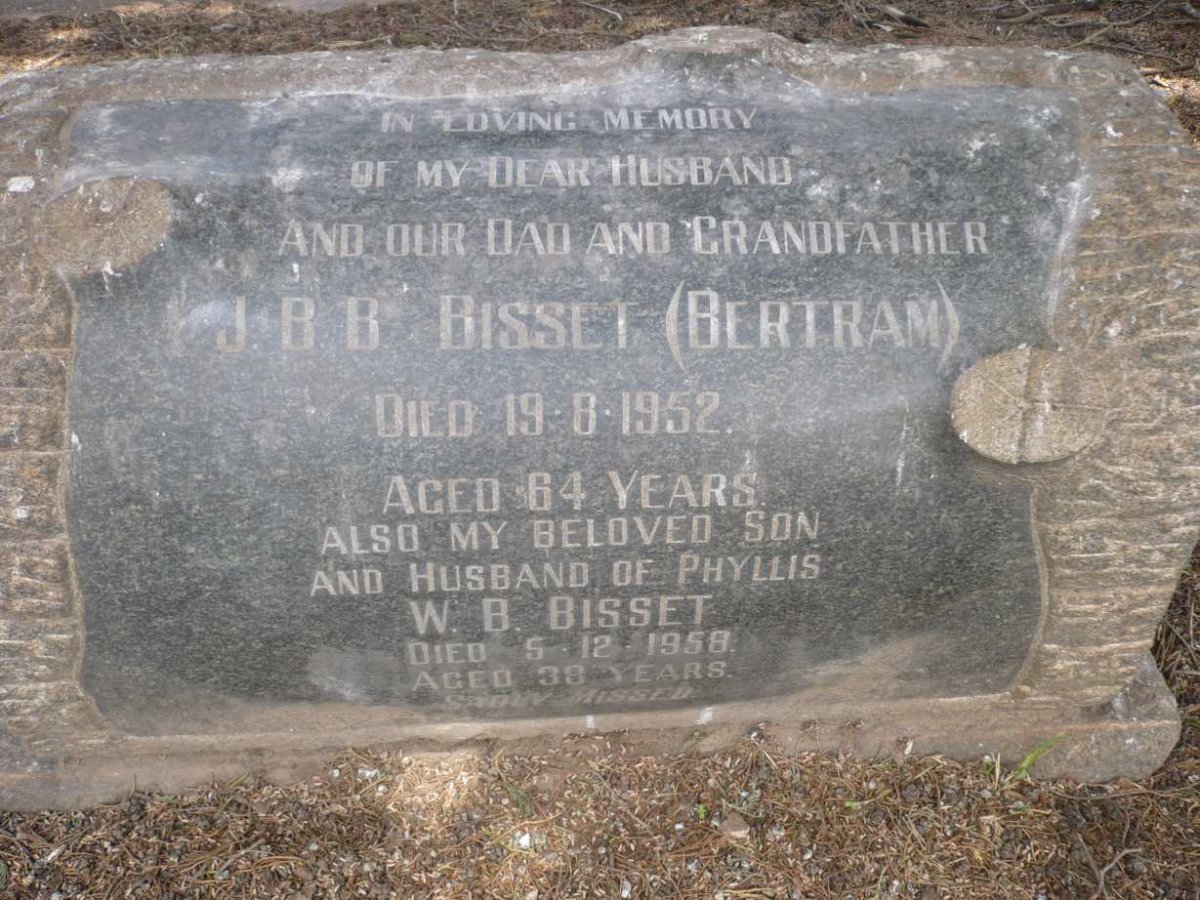 BISSET J.B.B. -1952 :: BISSET W.B. -1958