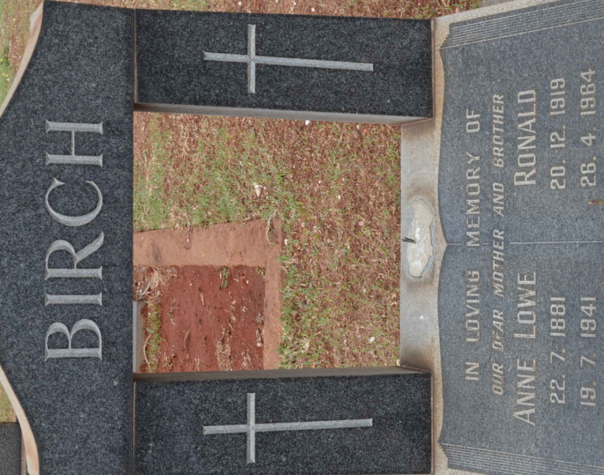 BIRCH Ronald 1919-1964 &amp; Anne Lowe 1881-1941