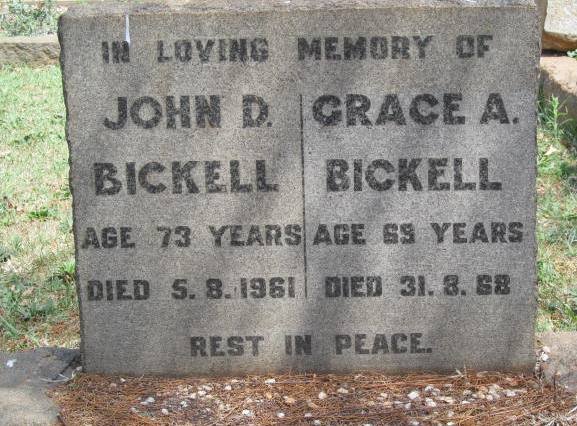 BICKELL John D. -1961 &amp; Grace A. -1968