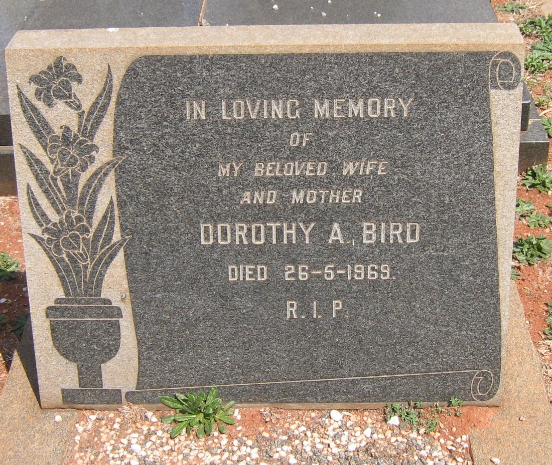 BIRD Dorothy A. -1969
