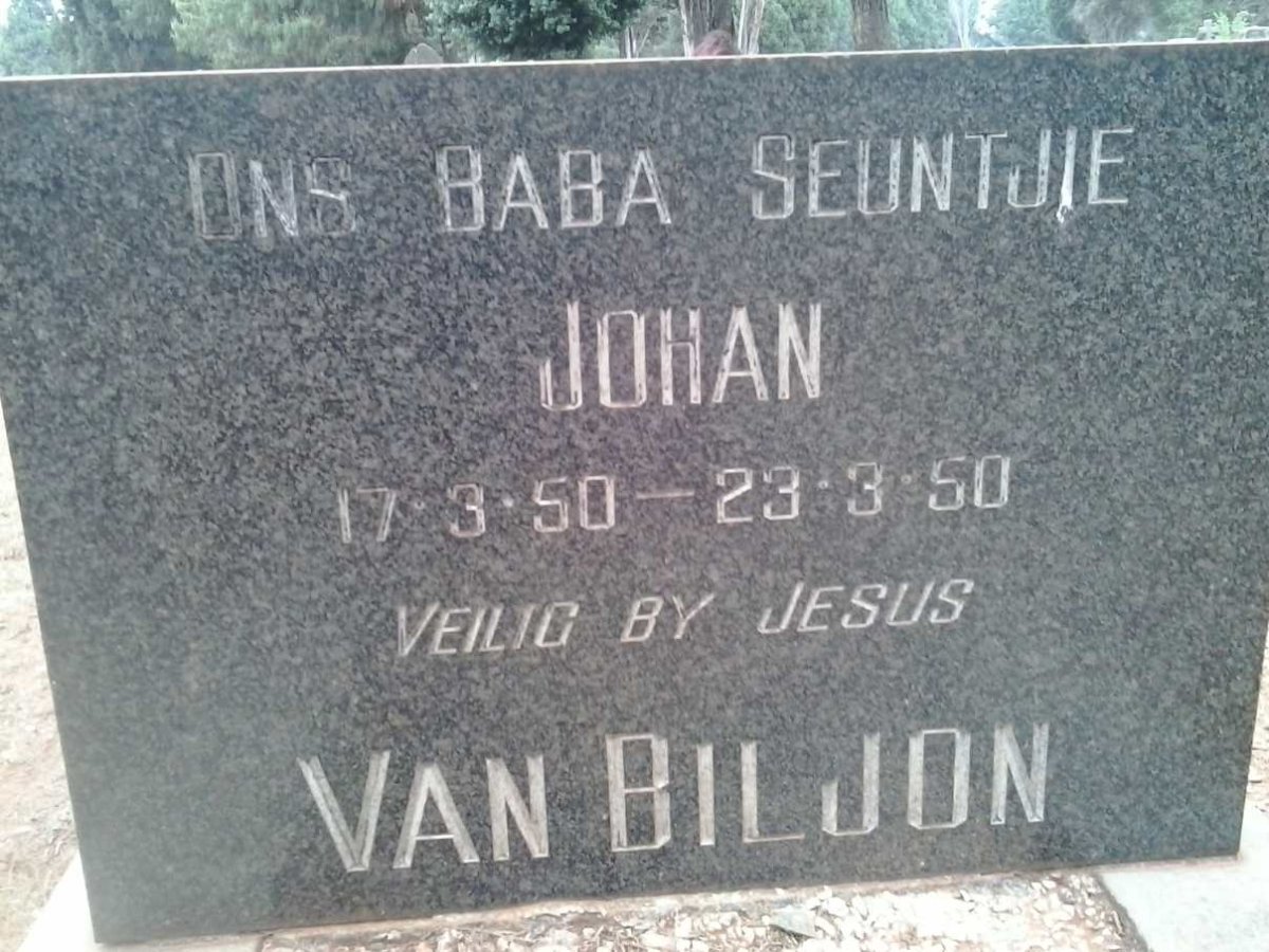 BILJON Johan, van 1950-1950