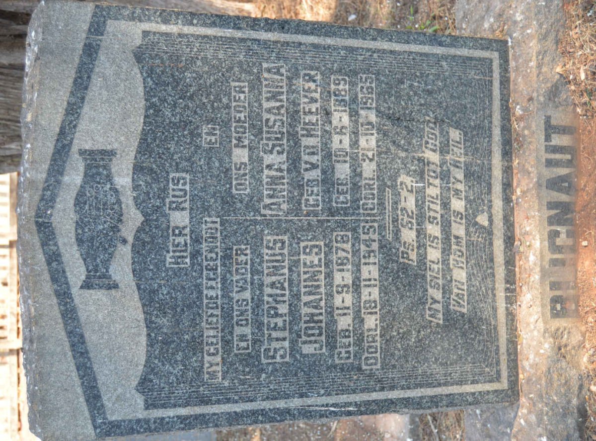 BLIGNAUT Stephanus Johannes 1878-1945 &amp; Anna Susanna V.D. HEEVER 1889-1965