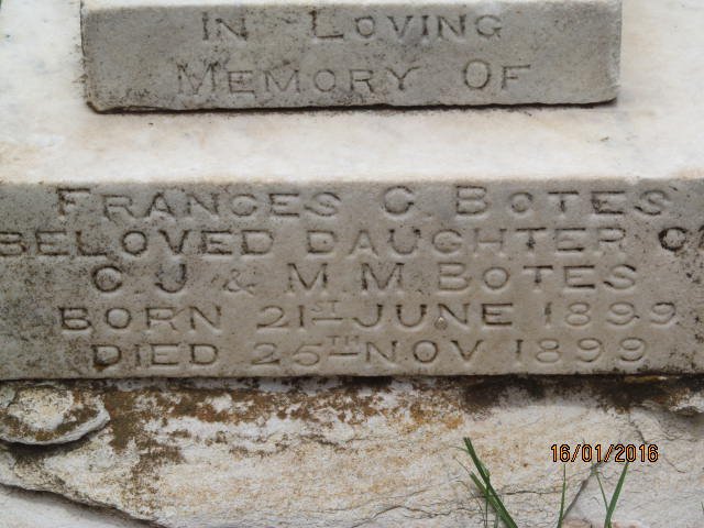 BOTES Frances C. 1899-1899