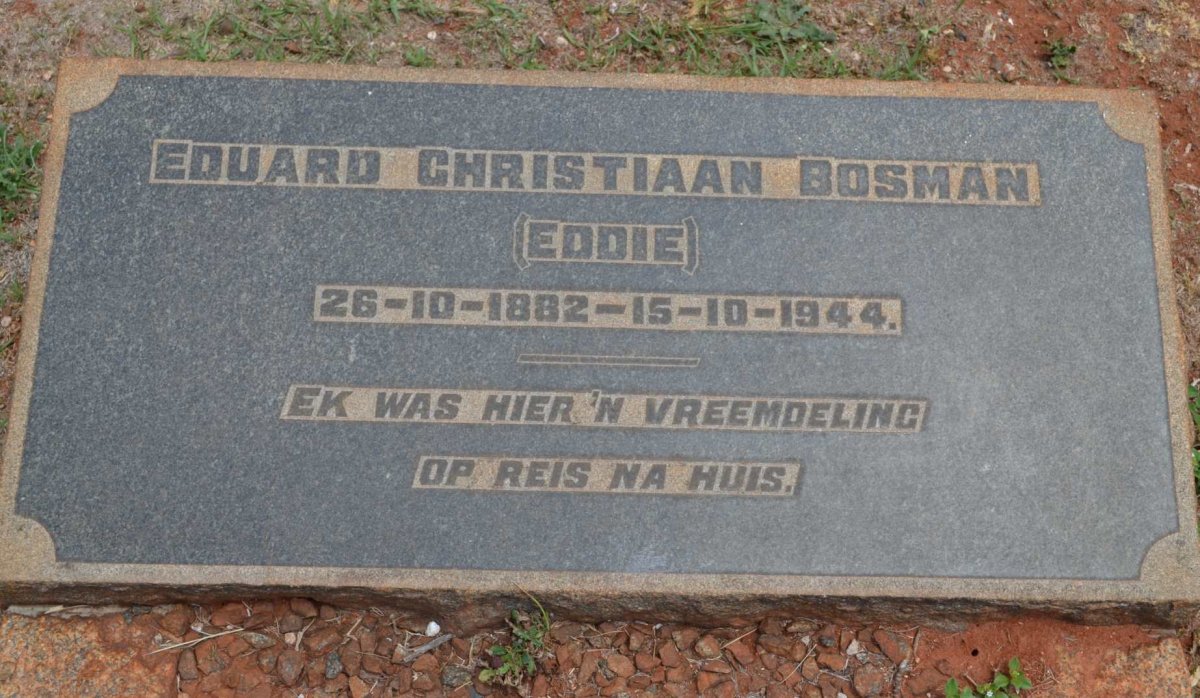 BOSMAN Eduard Christiaan 1882-1944