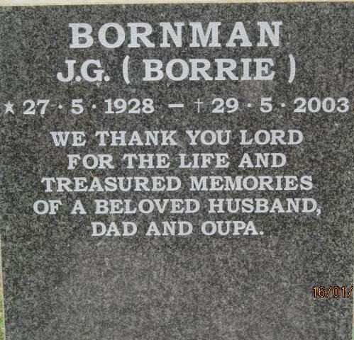 BORNMAN J.G. 1928-2003