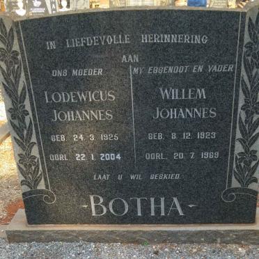 BOTHA Willem Johannes 1923-1969 &amp; Lodewicus Johannes 1925-2004