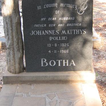 BOTHA Johannes Matthys 1925-1966
