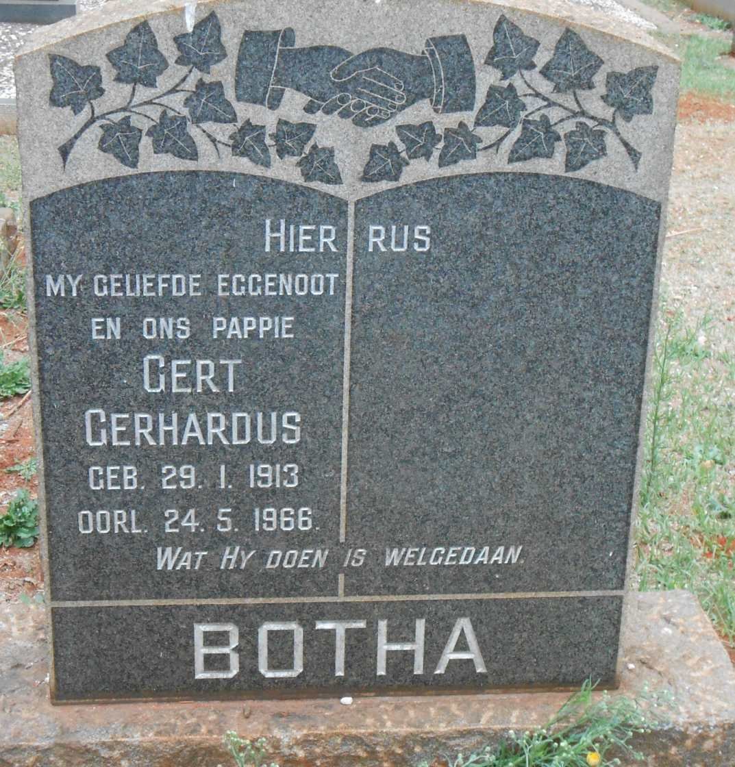 BOTHA Gert Gerhardus 1913-1966