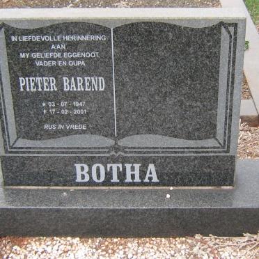 BOTHA Pieter Barend 1947-2001