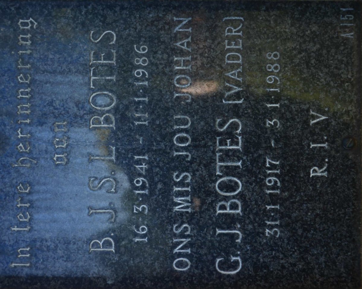 BOTES G.J. 1917-1988 :: BOTES B.J.S.L. 1941-1986