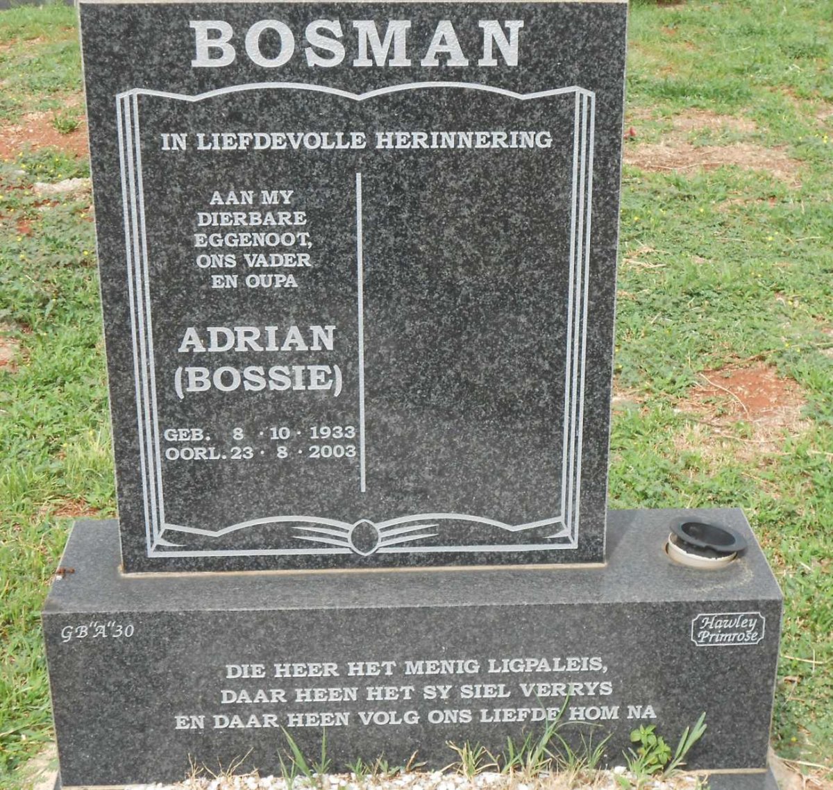 BOSMAN Adrian 1933-2003