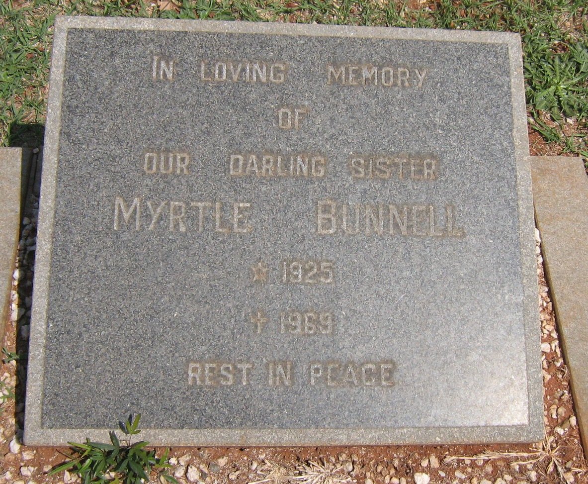 BUNNEL Myrtle 1925-1969