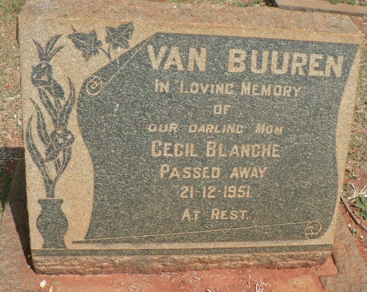 BUUREN Cecil Blanche, van -1951