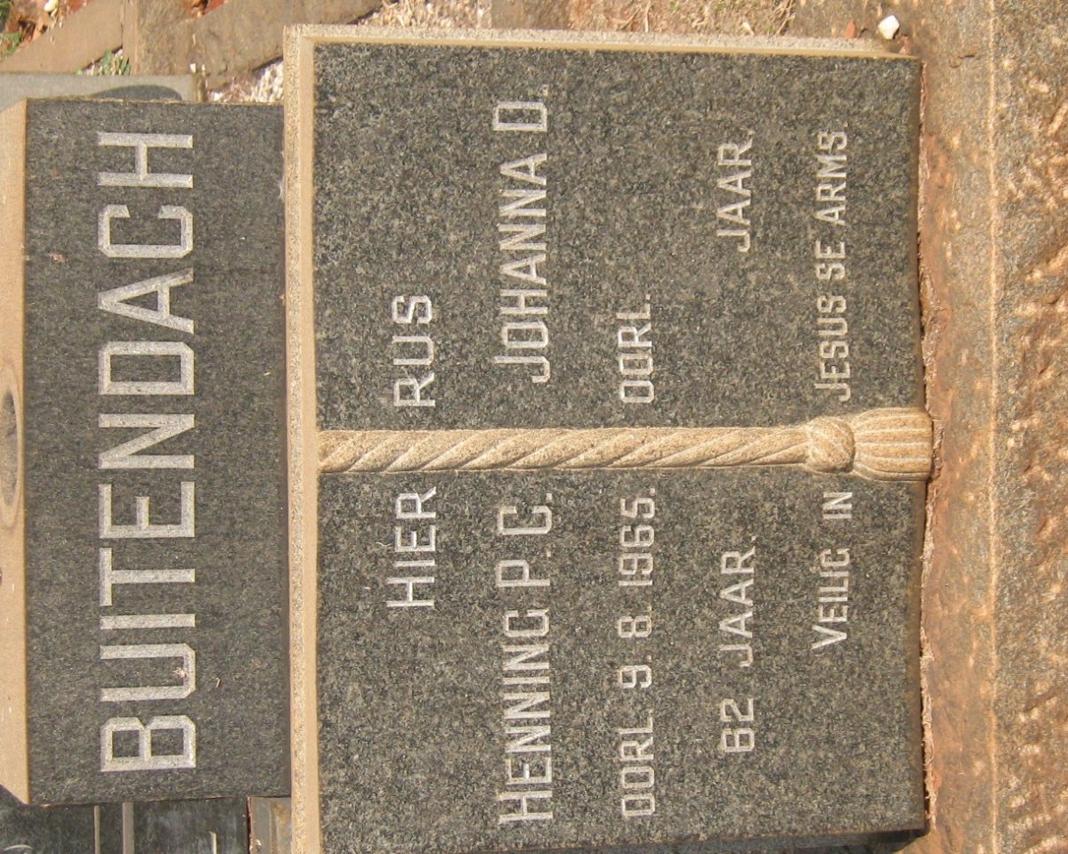 BUITENDACH Henning P.C. -1965 &amp; Johanna D.
