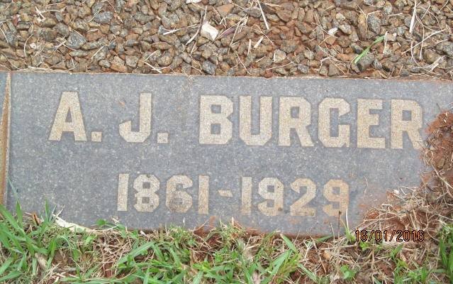 BURGER A.J. 1861-1929