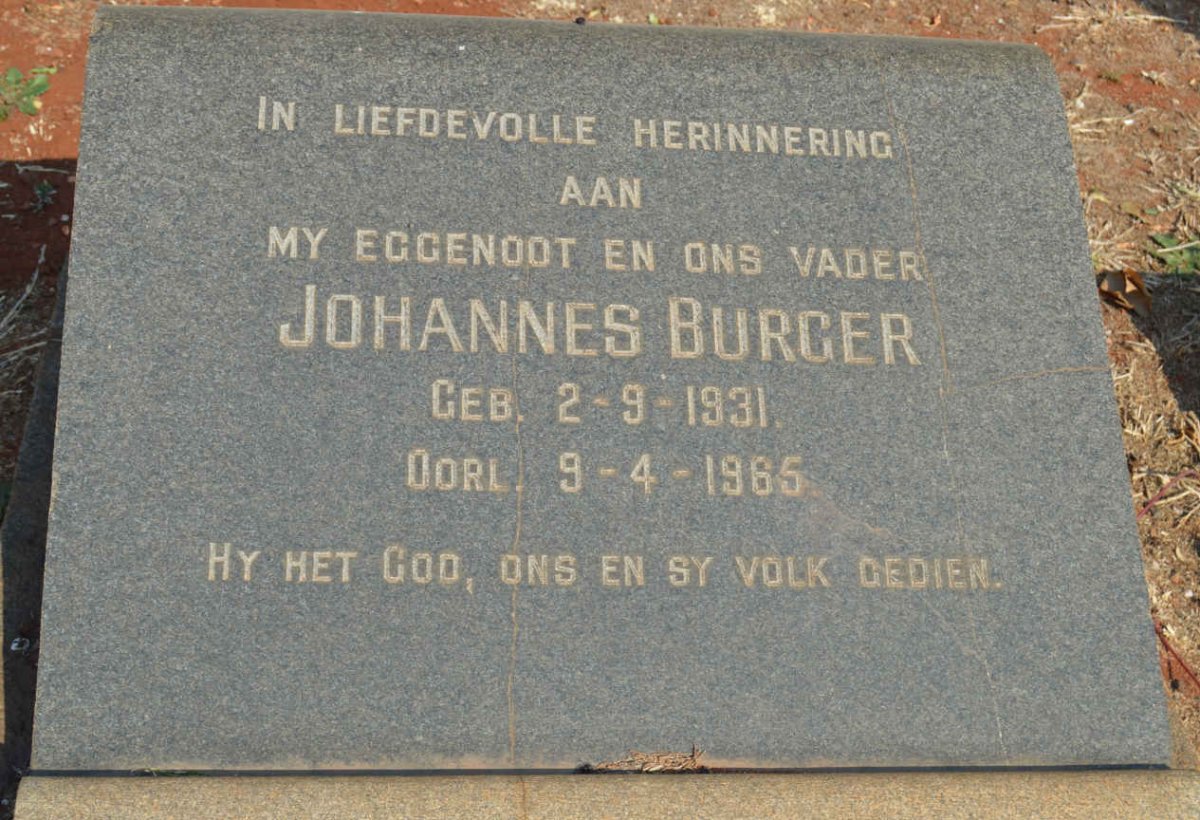 BURGER Johannes 1931-1965