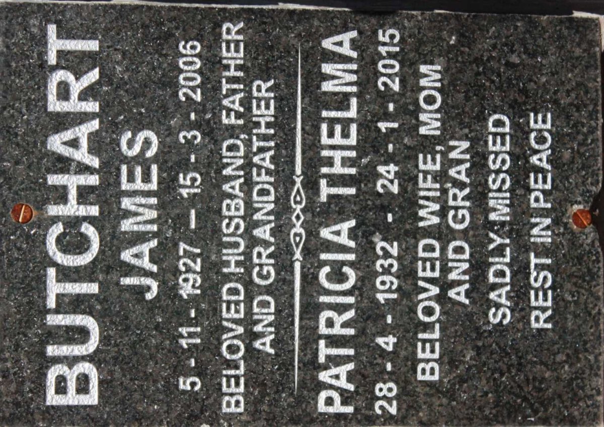 BUCHART James 1927-2006 &amp; Patricia Thelma 1932-2015