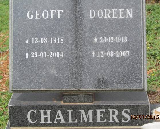 CHALMERS Geoff 1918-2004 &amp; Doreen 1918-2007