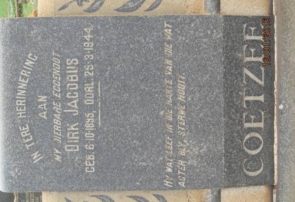 COETZEE Dirk Jacobus 1895-1944