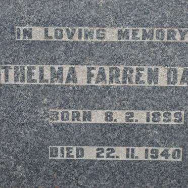 DAVIES Thelma Farren 1899-1940