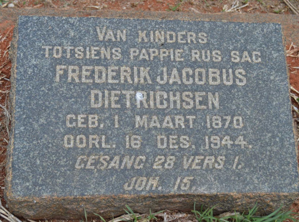 DIETRICHSEN Frederik Jacobus 1870-1944