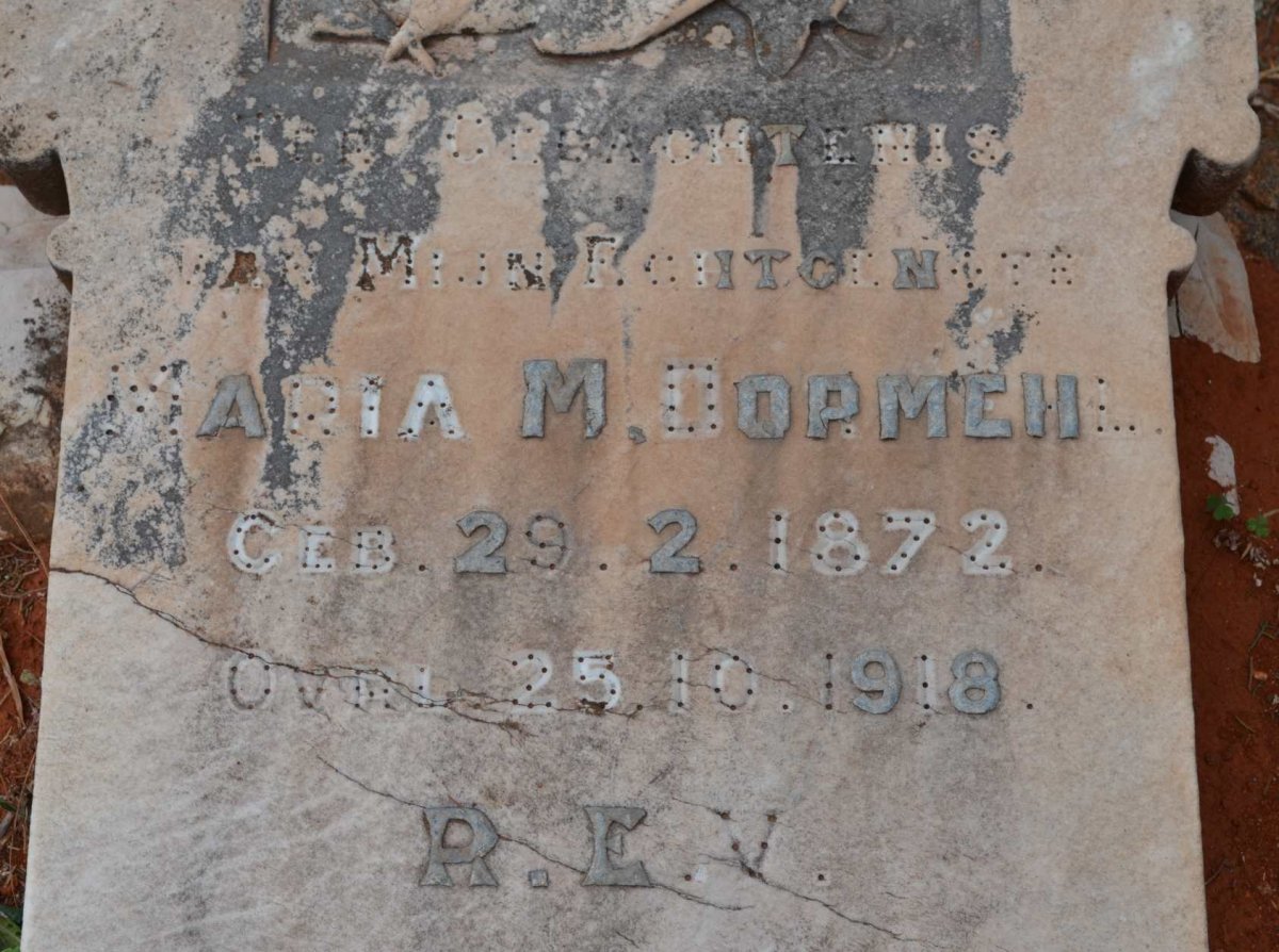 DORMEHL Maria M. 1872-1918