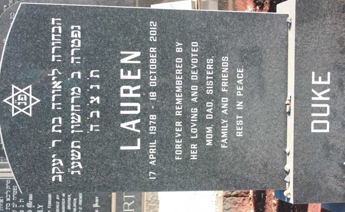 DUKE Lauren 1978-2012