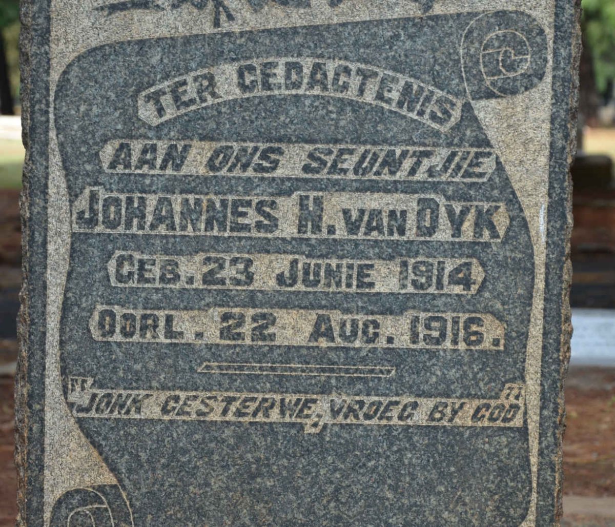 DYK Johannes H., van 1914-1916