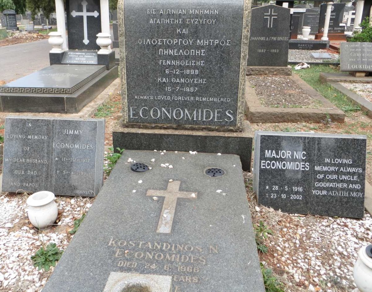 ECONOMIDES Kostandinos N. -1966 &amp; Penelopis 1898-1957 :: ECONOMIDES Nic 1916-2002 :: ECONOMIDES Jimmy 1917-1991