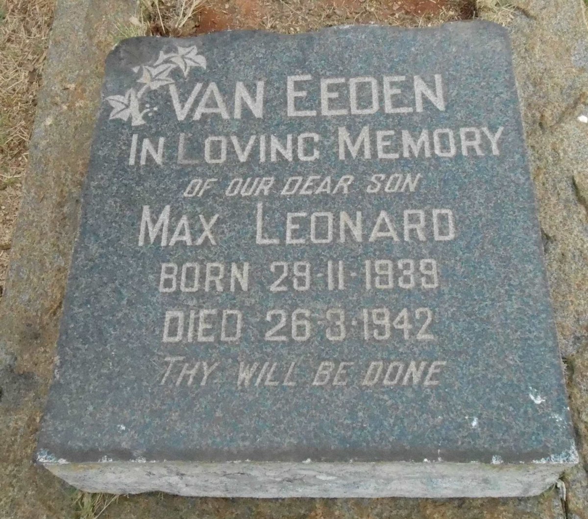 EEDEN Max Leonard, van 1939-1942
