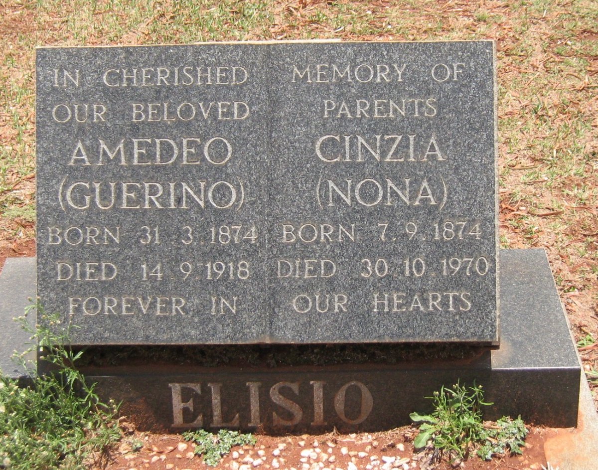 ELISIO Amedeo 1874-1918 &amp; Cinzia 1874-1970