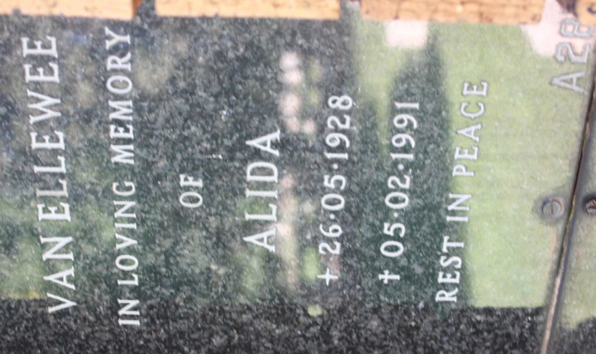 ELLEWEE Alida, van 1928-1991