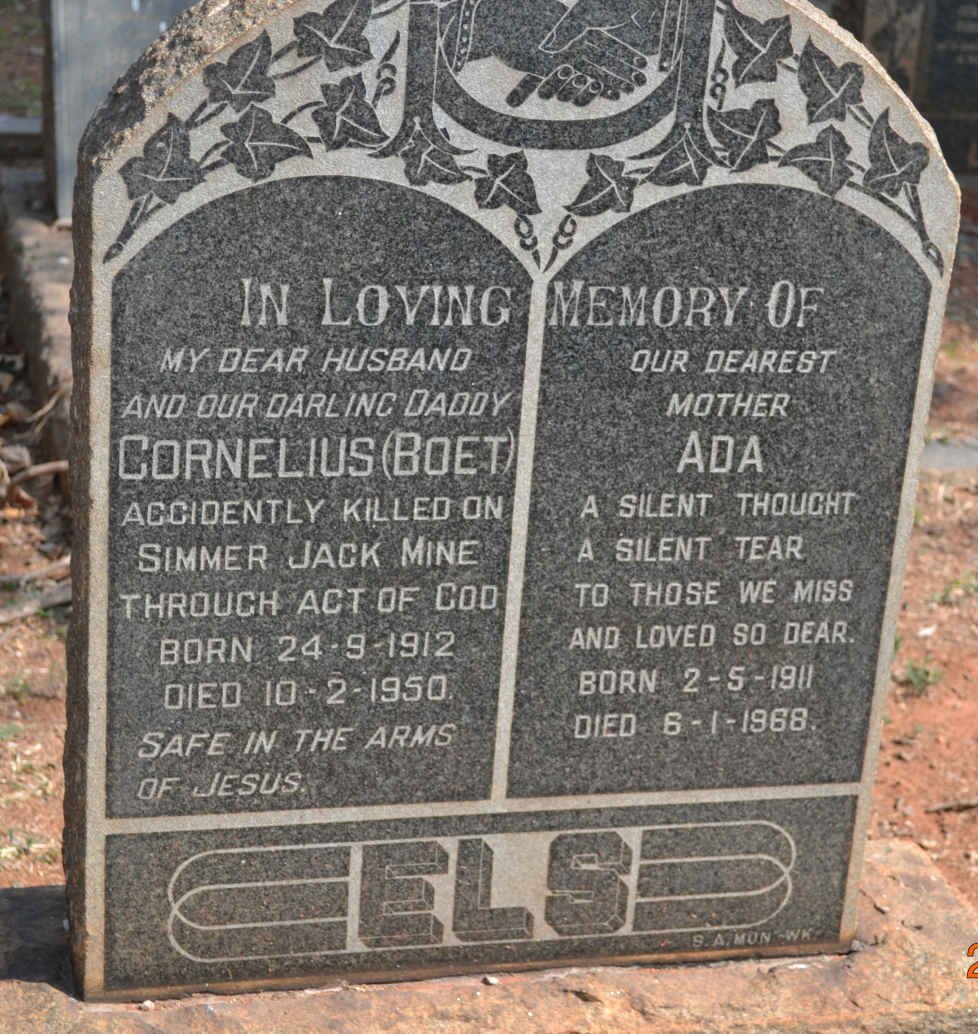 ELS Cornelius 1912-1950 &amp; Ada 1911-1968