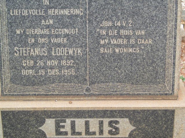 ELLIS Stefanus Lodewyk 1892-1955