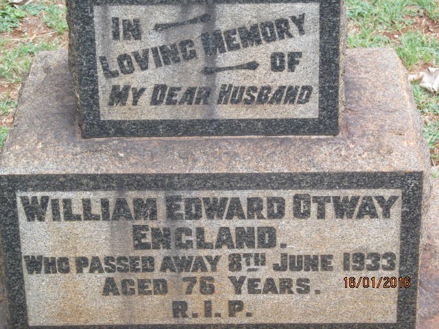 ENGLAND William Edward Otway -1933