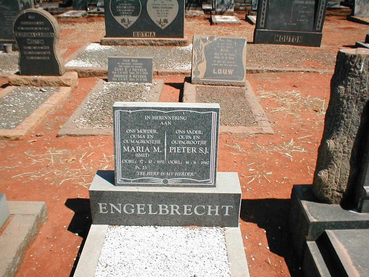 ENGELBRECHT Pieter S.J.   -1967 &amp; Maria M. SMIT  -1951
