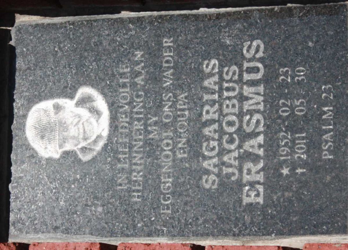 ERASMUS Sagarias Jacobus 1952-2011