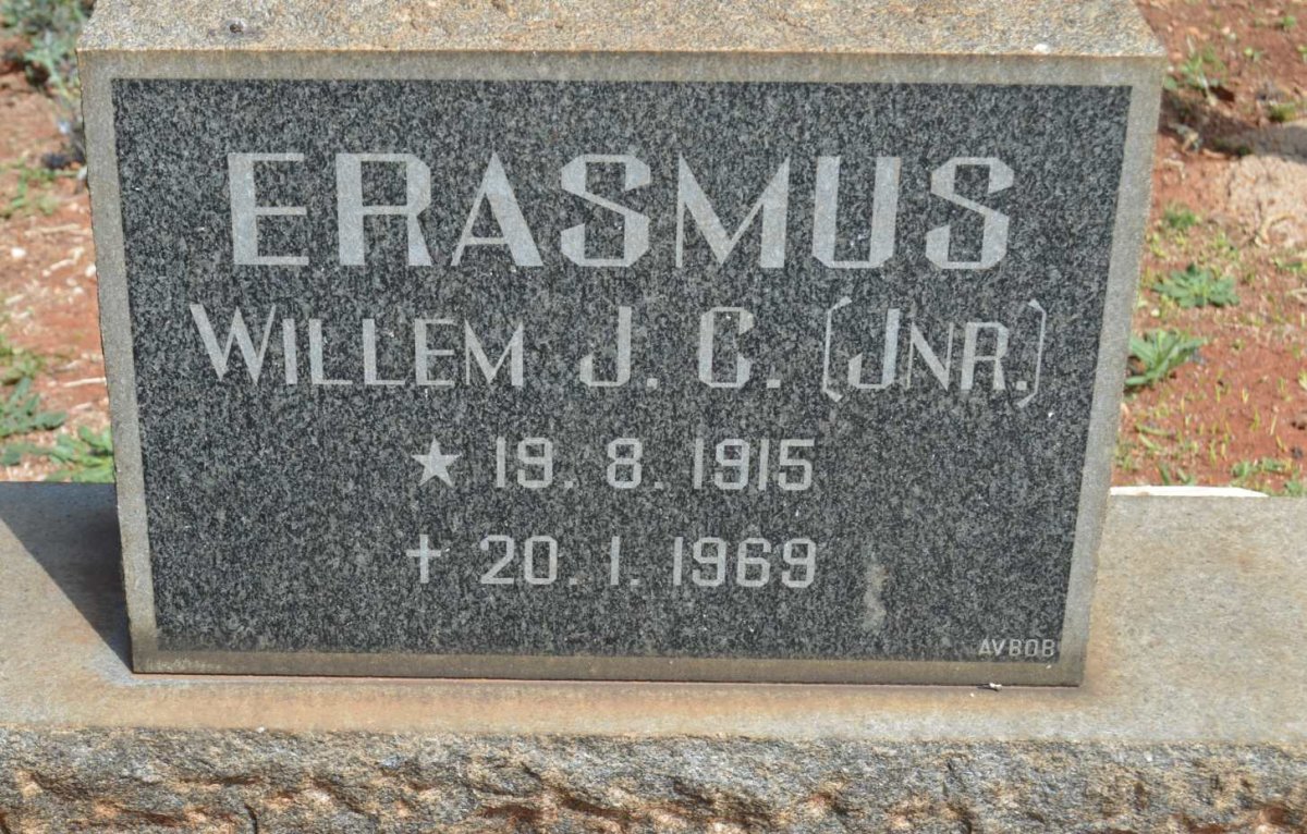 ERASMUS Willem J.C. 1915-1969